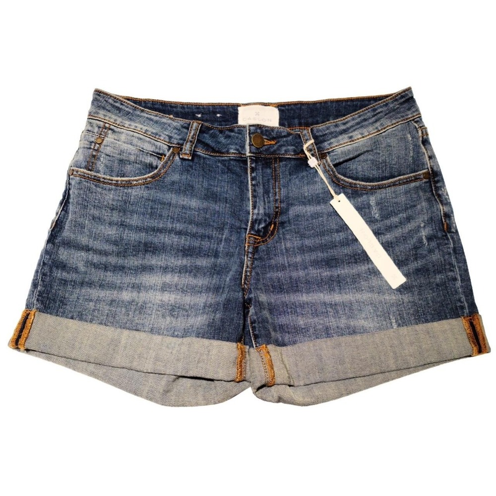 New Caslon Women's Size 26 Medium Cuffed Blue Jeans Shorts